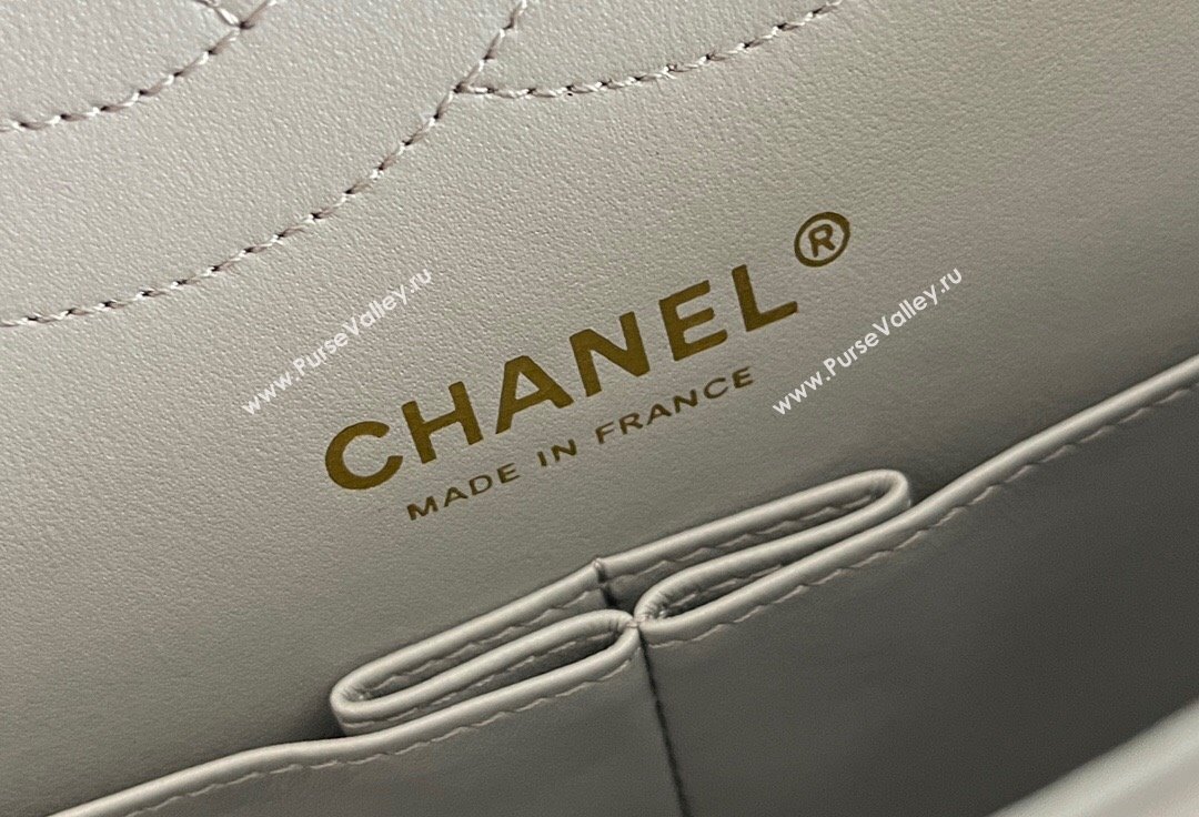 Chanel 2.55 Handbag in Aged Calfskin Gold-Tone Metal Grey 2024 Top Quality (MHE-24071607)