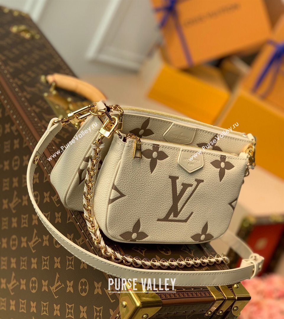 Louis Vuitton Gaint Monogram Leather Triple Shoulder Bag M45777 White/Beige 2021 (KI-21101339)