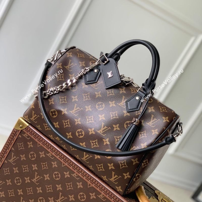 Louis Vuitton Speedy Soft 30 Dark Bag in Monogram Black Canvas M12243 2025 (KI-250809067)