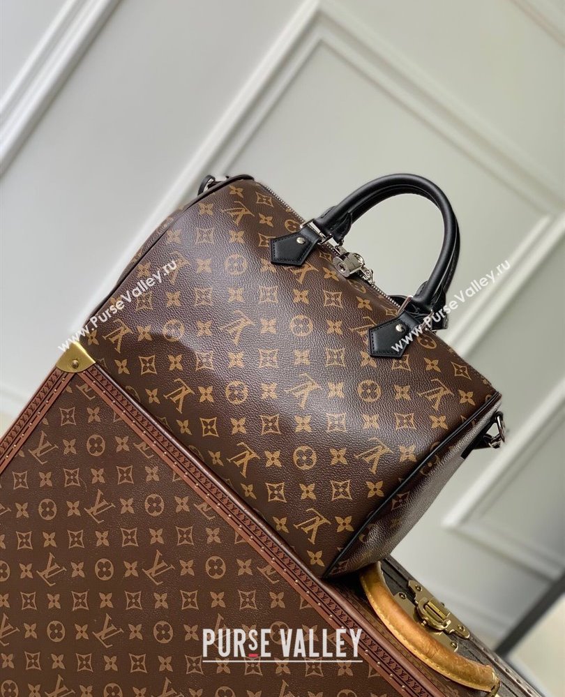 Louis Vuitton Speedy Soft 30 Dark Bag in Monogram Black Canvas M12243 2025 (KI-250809067)