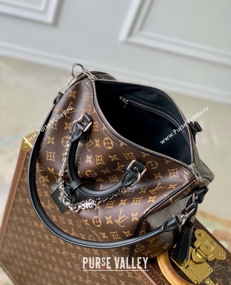 Louis Vuitton Speedy Soft 30 Dark Bag in Monogram Black Canvas M12243 2025 (KI-250809067)