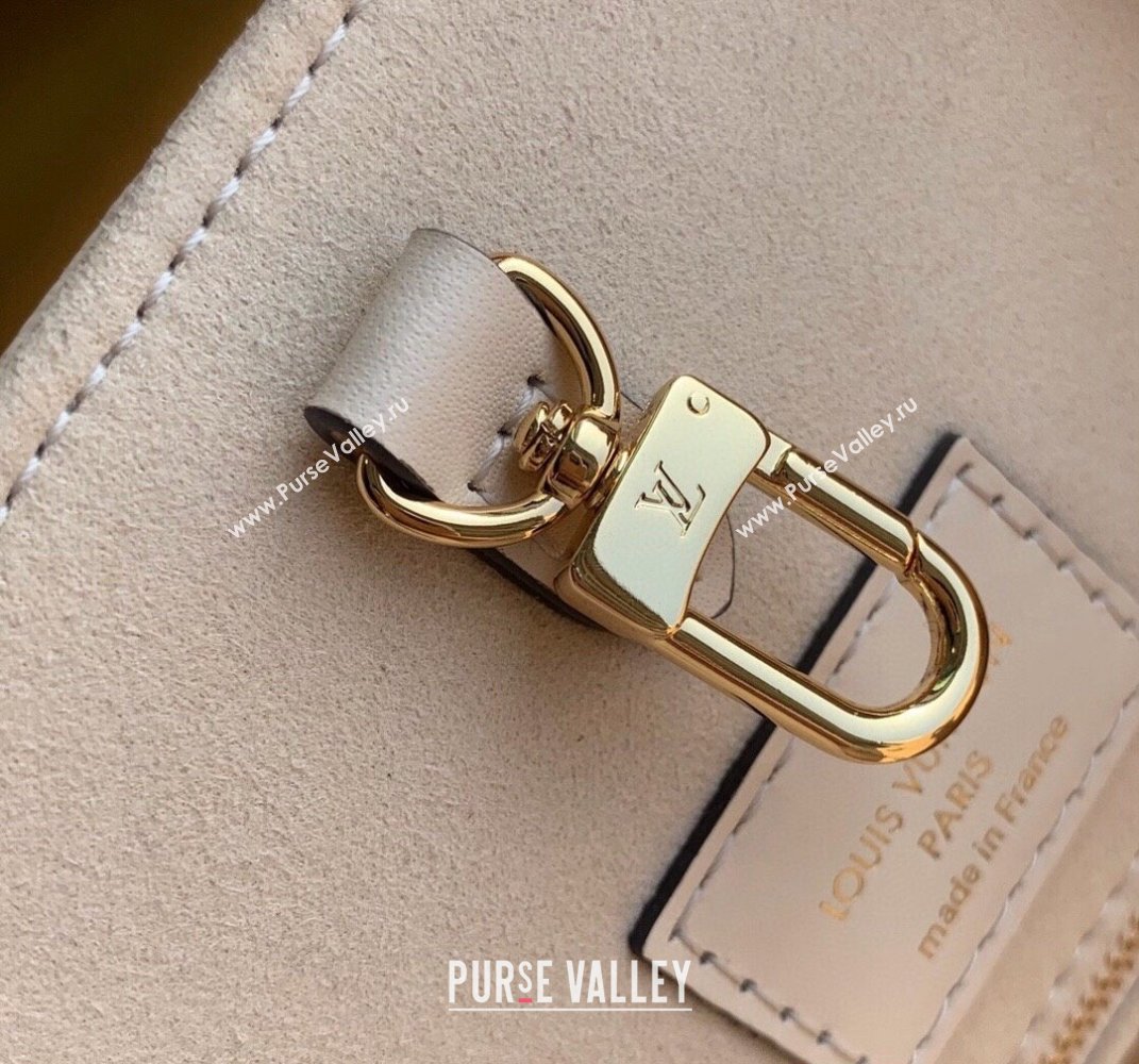 Louis Vuitton OnTheGo MM Tote Bag in Giant Monogram Leather M45495 White/Beige 2021 (KI-21101403)