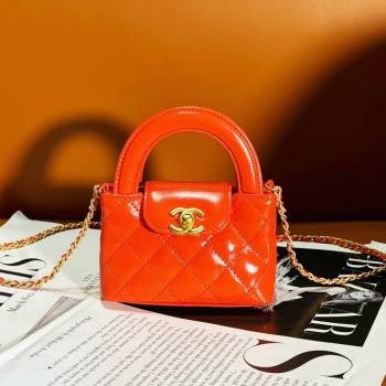 Chanel Shiny Calfskin Clutch with Chain AP3435 Orange 2024 (YEZI-24052103)