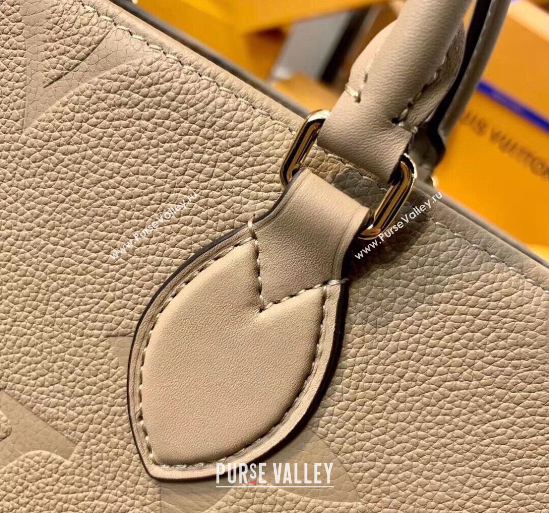 Louis Vuitton OnTheGo MM Tote Bag in Monogram Leather M45607 Beige 2021 (KI-21101404)