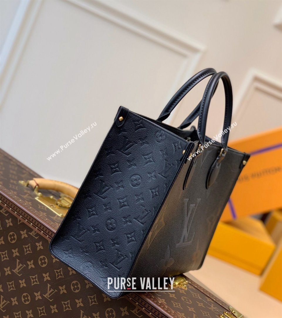 Louis Vuitton OnTheGo MM Tote Bag in Monogram Leather M45595 Black 2021 (KI-21101405)