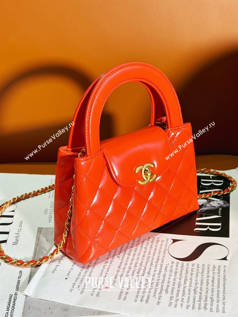 Chanel Shiny Calfskin Mini Shopping Bag AS4416 Orange 2024 (JY-24052106)