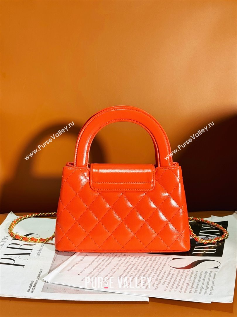 Chanel Shiny Calfskin Mini Shopping Bag AS4416 Orange 2024 (JY-24052106)