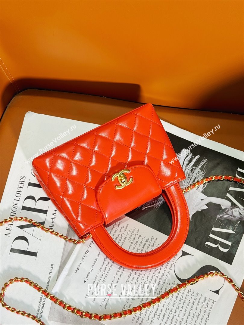 Chanel Shiny Calfskin Mini Shopping Bag AS4416 Orange 2024 (JY-24052106)