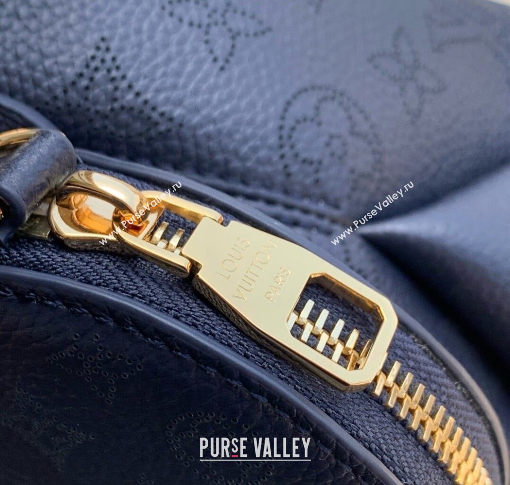 Louis Vuitton Bella Bucket Bag in Mahina Perforated Leather M14315 Navy Blue 2025 (KI-250809061)