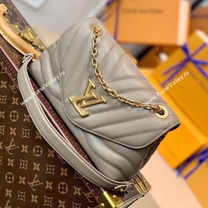 Louis Vuitton LV New Wave Chain Bag in Smooth Leather MM58550 Taupe Grey 2025 (KI-250212038)
