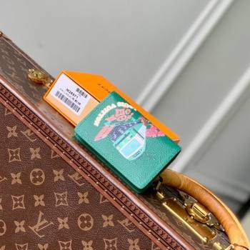 Louis Vuitton Pocket Organizer Wallet in Printed Monogram Canvas M25971 Green 2025 (KI-2508110011)