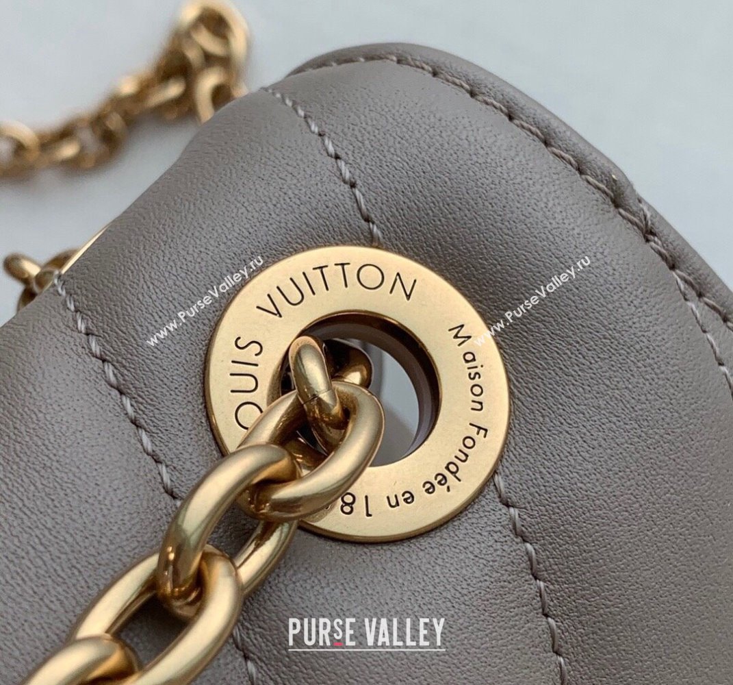 Louis Vuitton LV New Wave Chain Bag in Smooth Leather MM58550 Taupe Grey 2025 (KI-250212038)