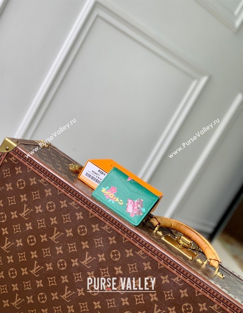 Louis Vuitton Pocket Organizer Wallet in Printed Monogram Canvas M25971 Green 2025 (KI-2508110011)
