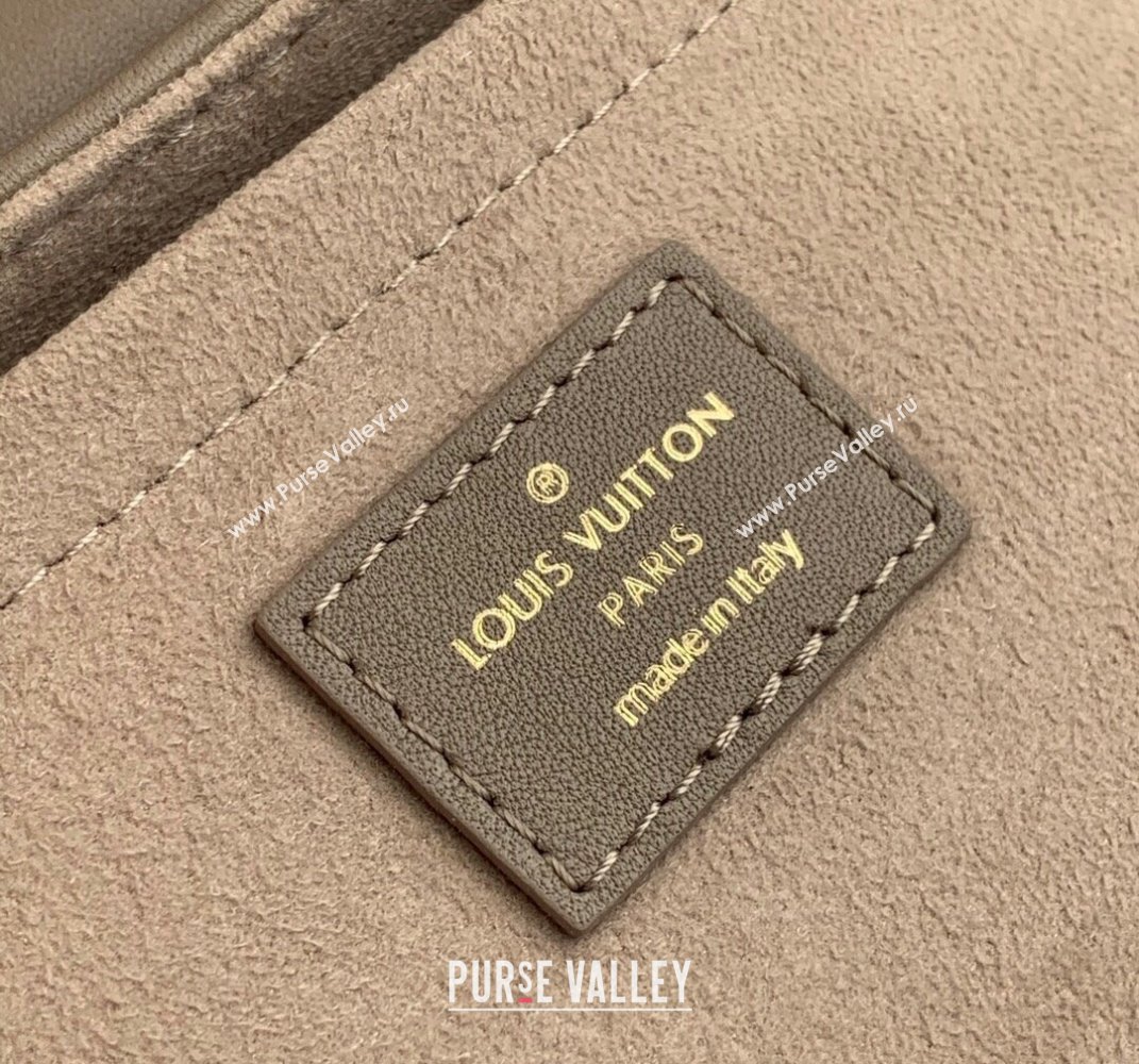 Louis Vuitton LV New Wave Chain Bag in Smooth Leather MM58550 Taupe Grey 2025 (KI-250212038)