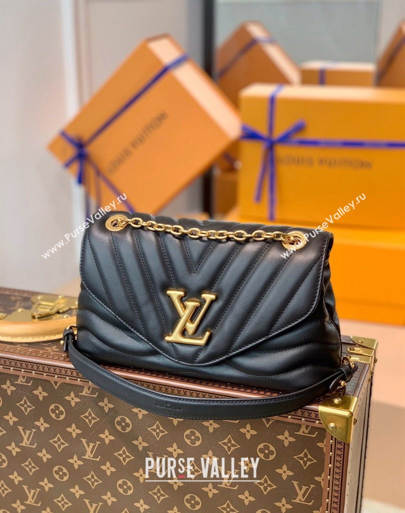 Louis Vuitton LV New Wave Chain Bag in Smooth Leather M58552 Black 2025 (KI-250212037)