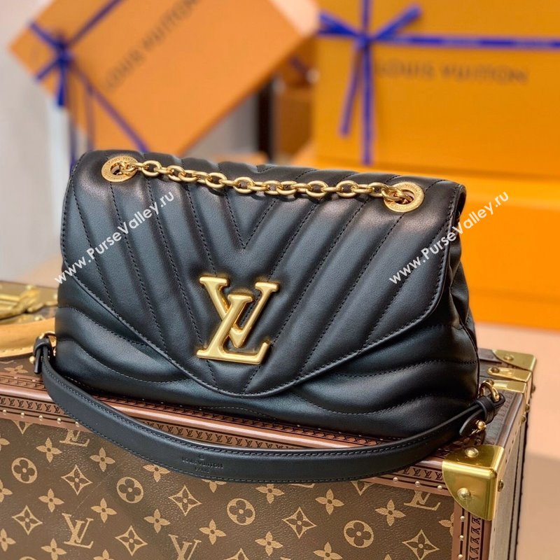 Louis Vuitton LV New Wave Chain Bag in Smooth Leather M58552 Black 2025 (KI-250212037)