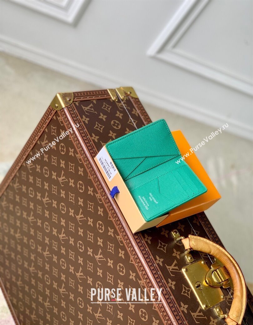 Louis Vuitton Pocket Organizer Wallet in Printed Monogram Canvas M25971 Green 2025 (KI-2508110011)