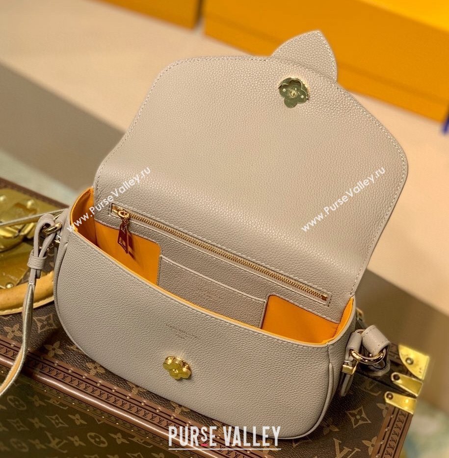 Louis Vuitton LV Pont 9 Soft PM Bag in Grained Calfskin M58728 Taupe Grey 2021 (KI-21101408)