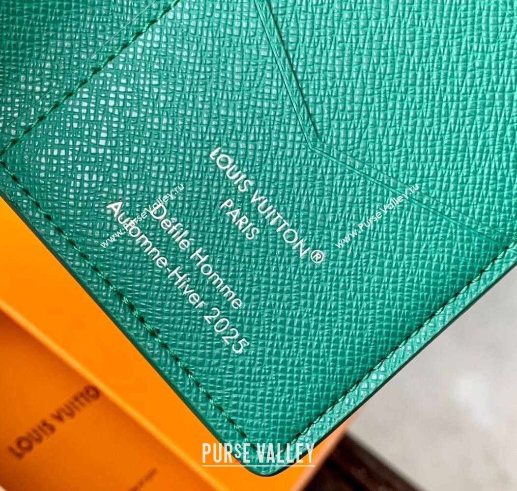 Louis Vuitton Pocket Organizer Wallet in Printed Monogram Canvas M25971 Green 2025 (KI-2508110011)