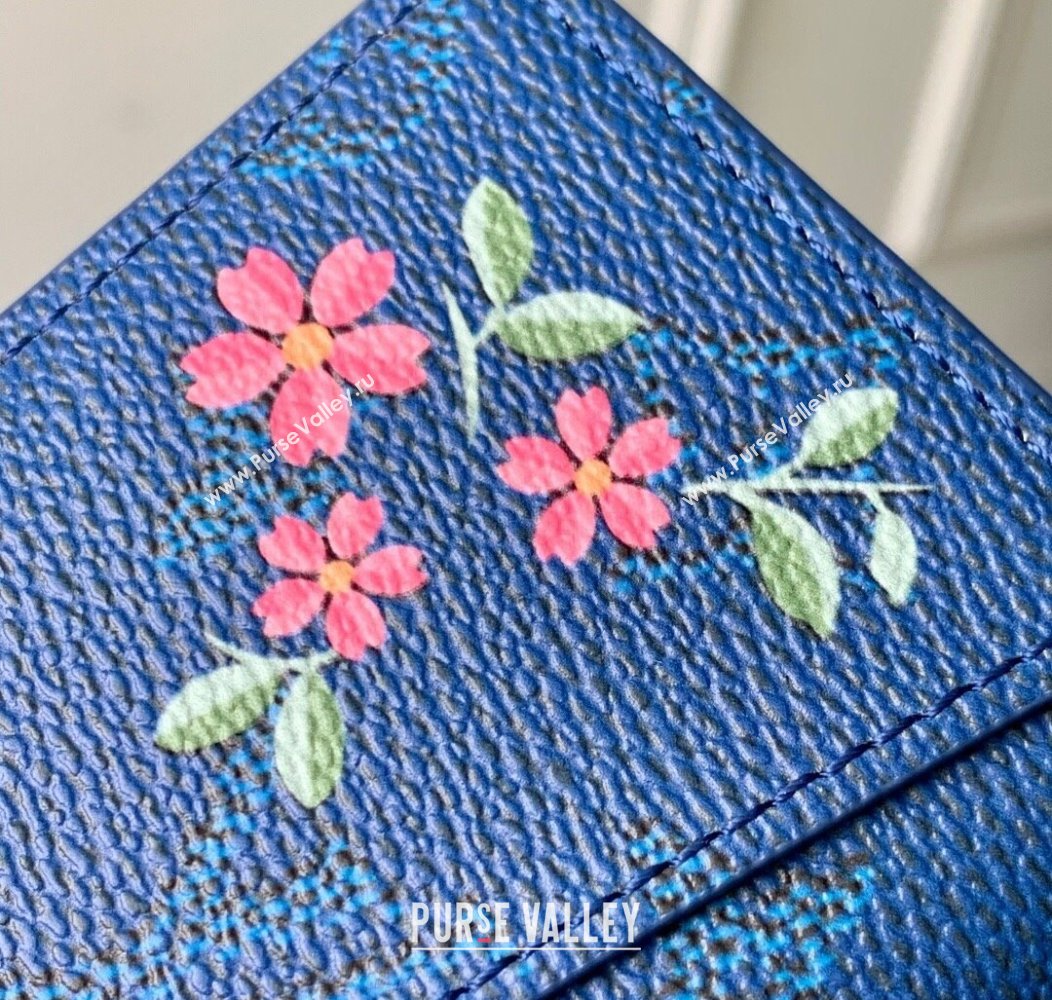 Louis Vuitton Pocket Organizer Wallet in Printed Monogram Canvas M25972 Blue 2025 (KI-2508110012)