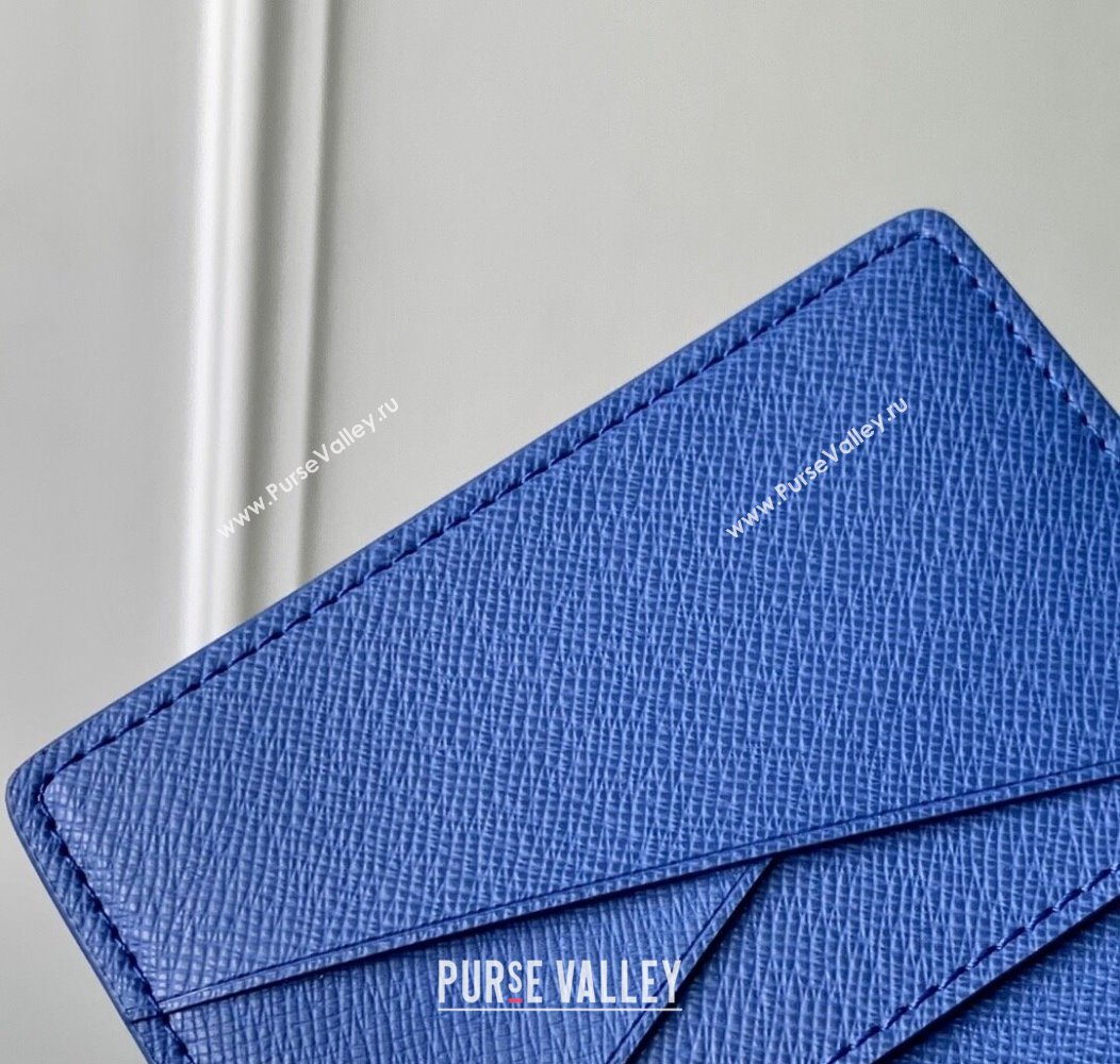 Louis Vuitton Pocket Organizer Wallet in Printed Monogram Canvas M25972 Blue 2025 (KI-2508110012)
