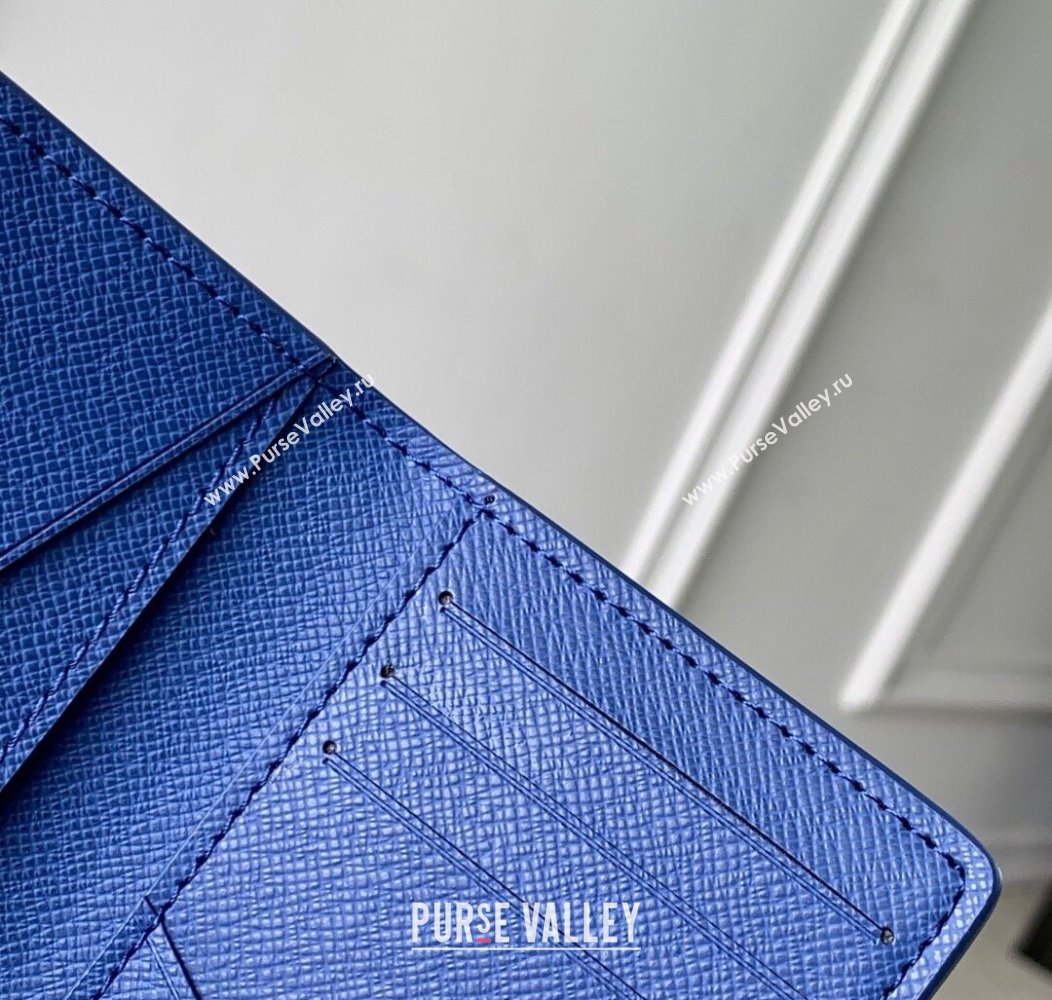 Louis Vuitton Pocket Organizer Wallet in Printed Monogram Canvas M25972 Blue 2025 (KI-2508110012)