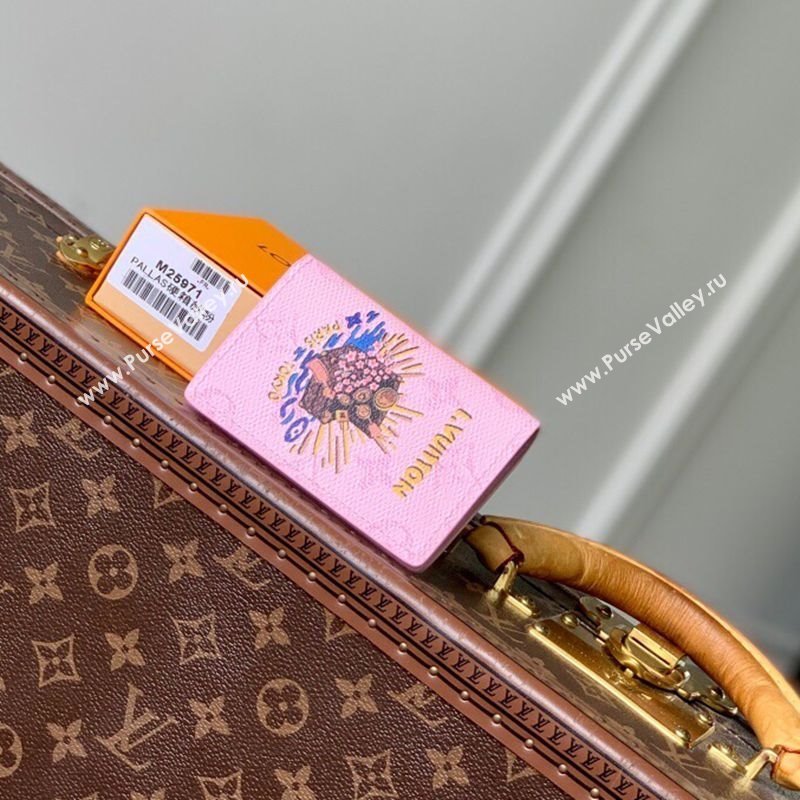 Louis Vuitton Pocket Organizer Wallet in Printed Monogram Canvas M25973 Pink 2025 (KI-2508110013)