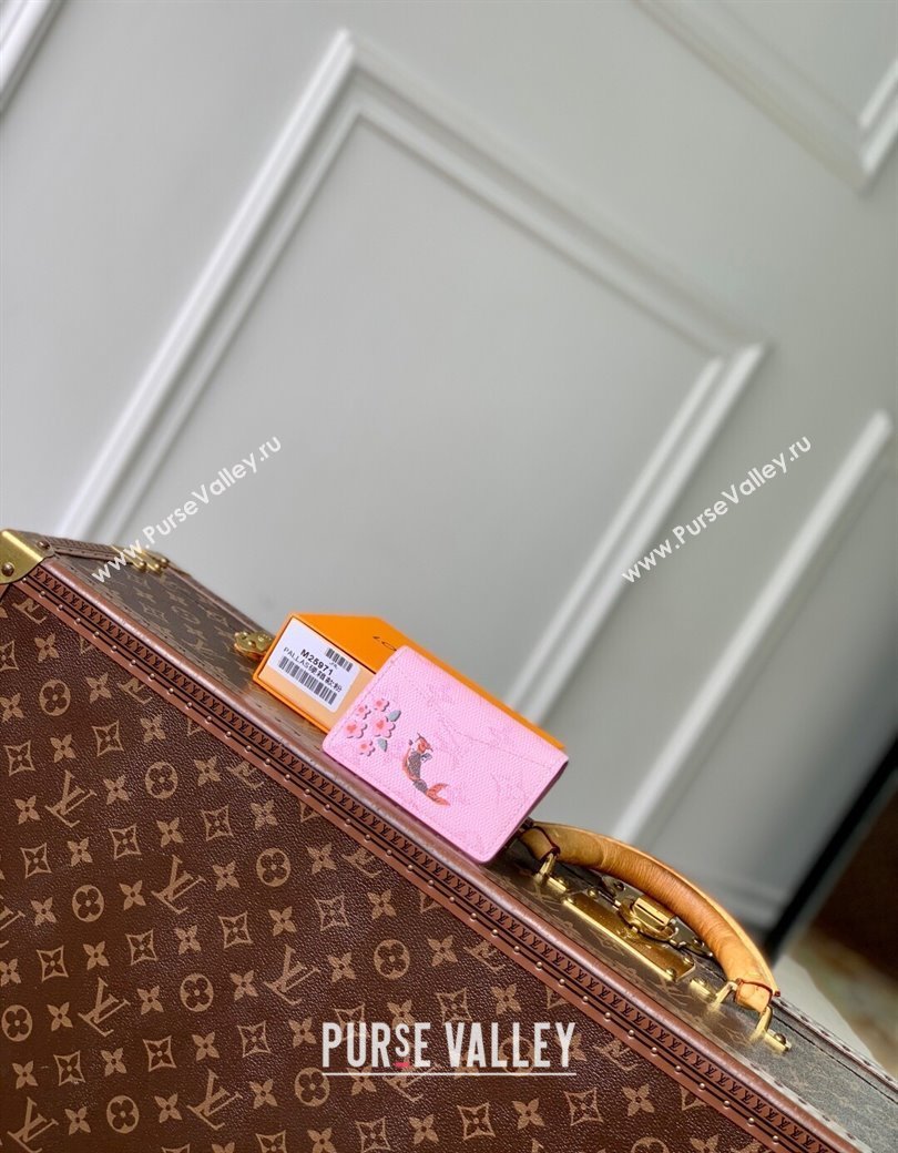 Louis Vuitton Pocket Organizer Wallet in Printed Monogram Canvas M25973 Pink 2025 (KI-2508110013)