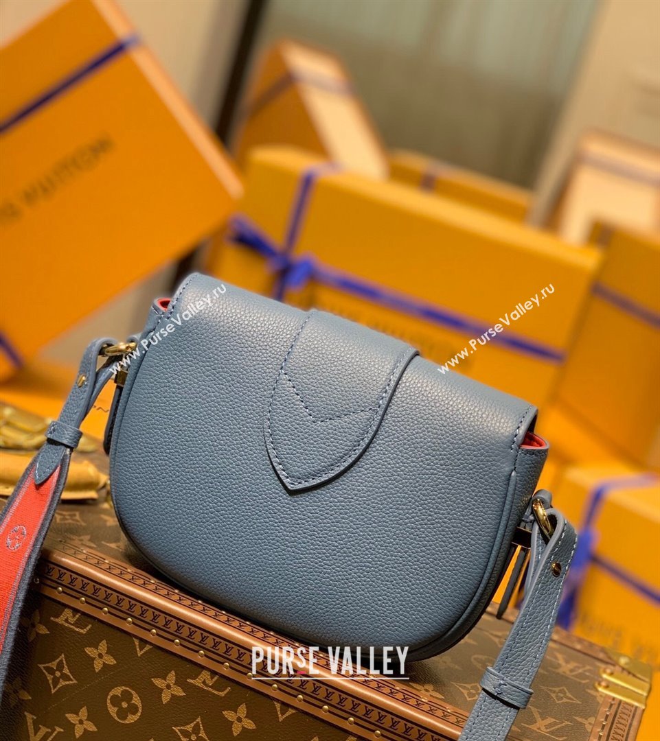 Louis Vuitton LV Pont 9 Soft PM Bag in Grained Calfskin M58964 Blue 2021 (KI-21101409)