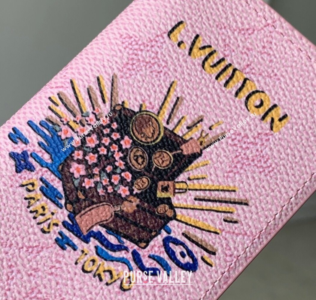 Louis Vuitton Pocket Organizer Wallet in Printed Monogram Canvas M25973 Pink 2025 (KI-2508110013)