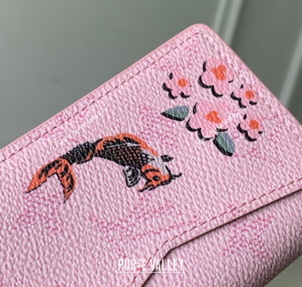 Louis Vuitton Pocket Organizer Wallet in Printed Monogram Canvas M25973 Pink 2025 (KI-2508110013)