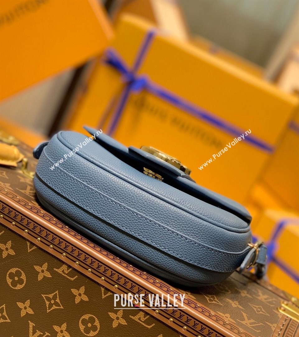 Louis Vuitton LV Pont 9 Soft PM Bag in Grained Calfskin M58964 Blue 2021 (KI-21101409)