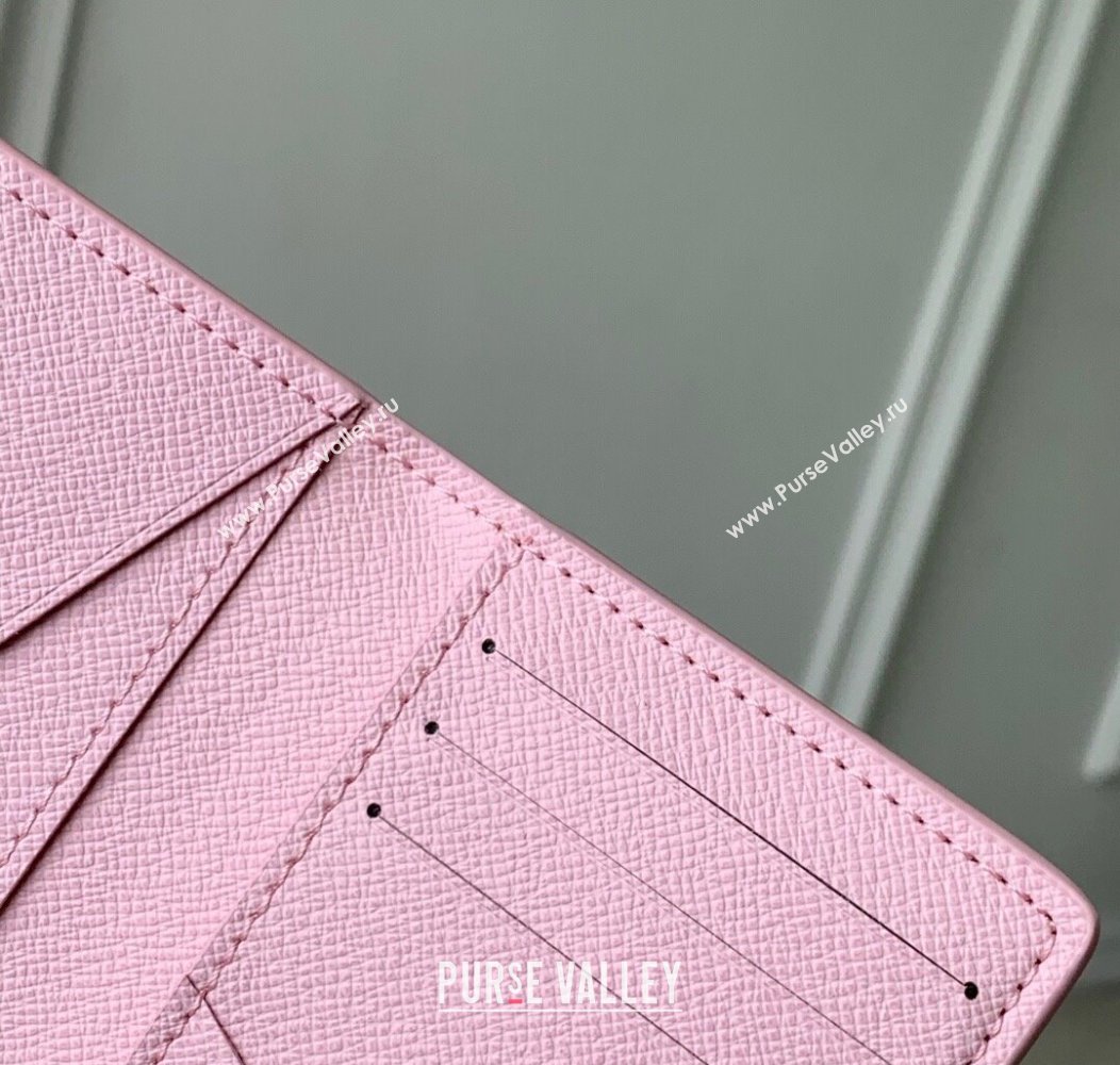 Louis Vuitton Pocket Organizer Wallet in Printed Monogram Canvas M25973 Pink 2025 (KI-2508110013)