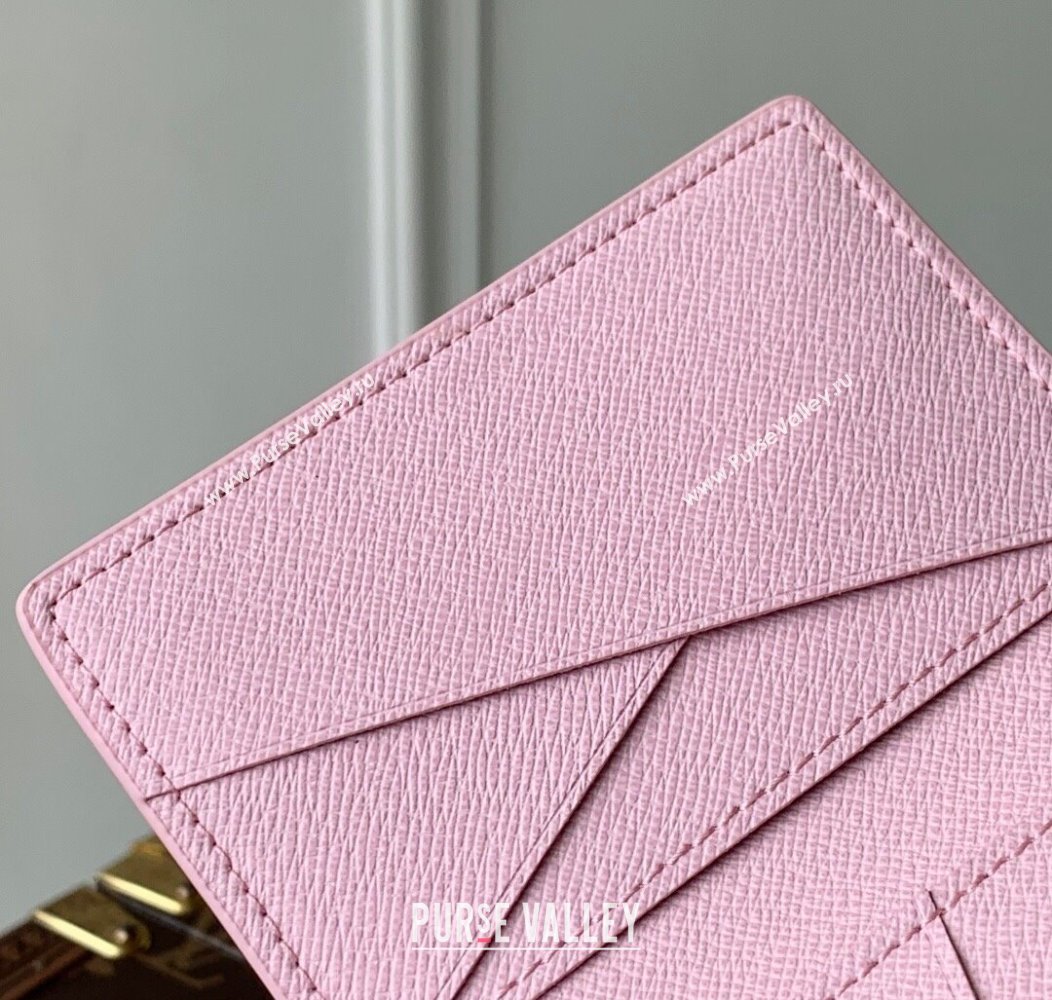 Louis Vuitton Pocket Organizer Wallet in Printed Monogram Canvas M25973 Pink 2025 (KI-2508110013)