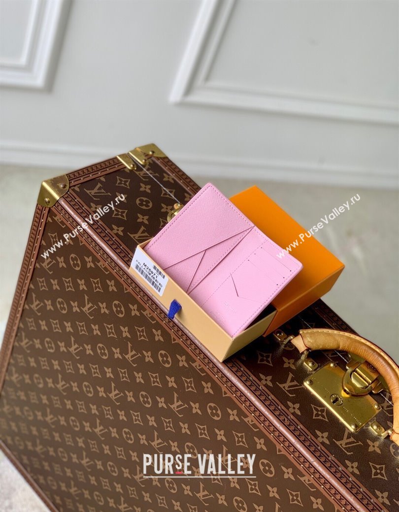 Louis Vuitton Pocket Organizer Wallet in Printed Monogram Canvas M25973 Pink 2025 (KI-2508110013)