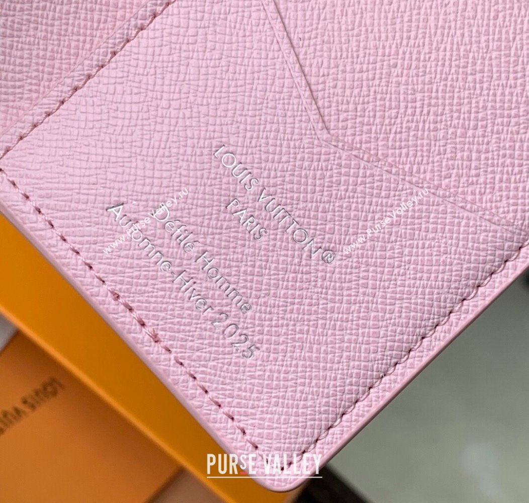 Louis Vuitton Pocket Organizer Wallet in Printed Monogram Canvas M25973 Pink 2025 (KI-2508110013)