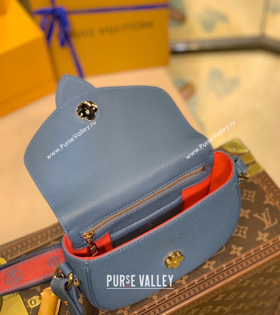 Louis Vuitton LV Pont 9 Soft PM Bag in Grained Calfskin M58964 Blue 2021 (KI-21101409)