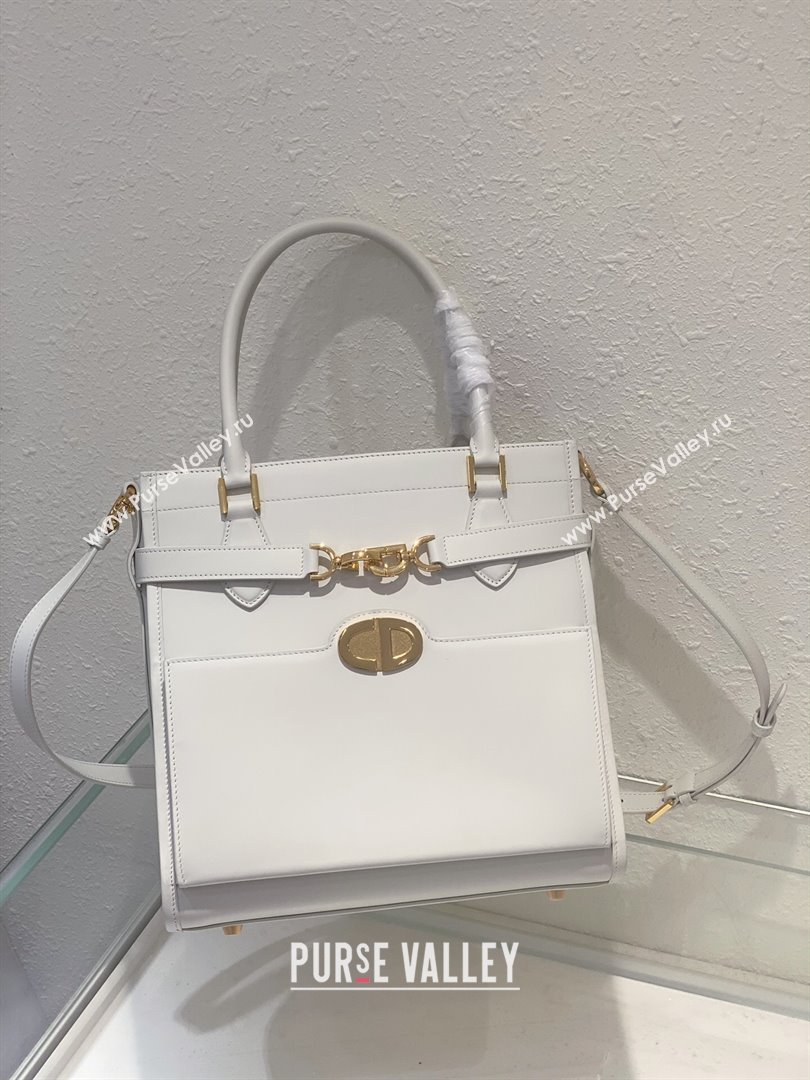 Dior CD Lock Top Hnadle Bag in Calfskin White 2023 (BF-231211011)