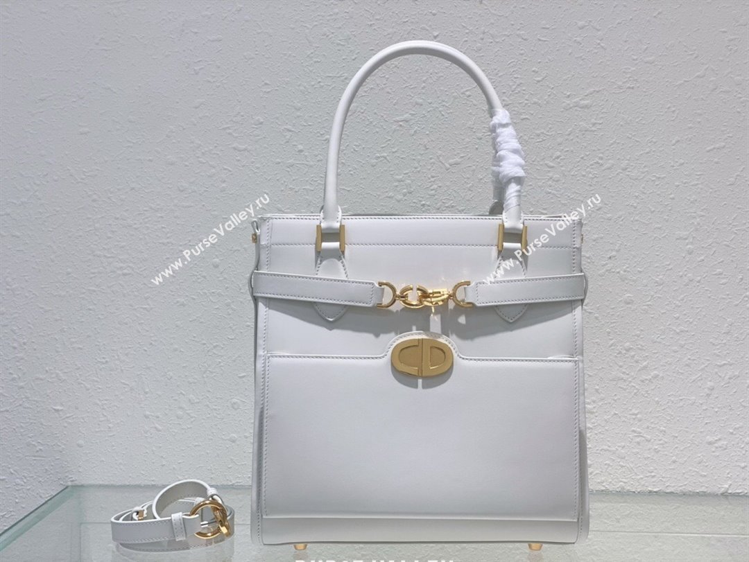 Dior CD Lock Top Hnadle Bag in Calfskin White 2023 (BF-231211011)