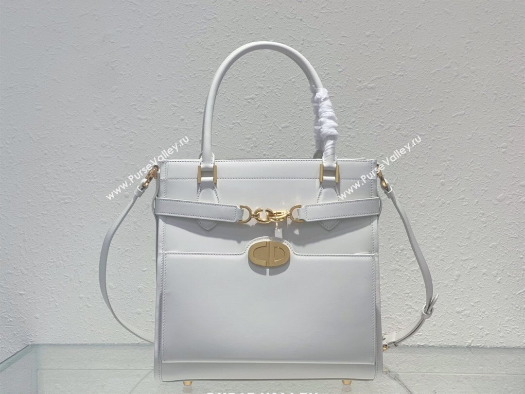 Dior CD Lock Top Hnadle Bag in Calfskin White 2023 (BF-231211011)