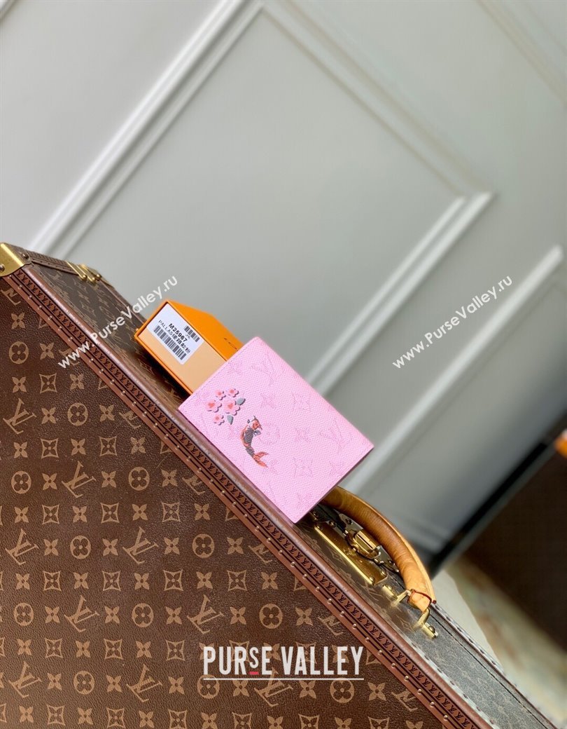 Louis Vuitton Passport Cover in Printed Monogram Canvas M25968 Pink 2025 (KI-2508110015)