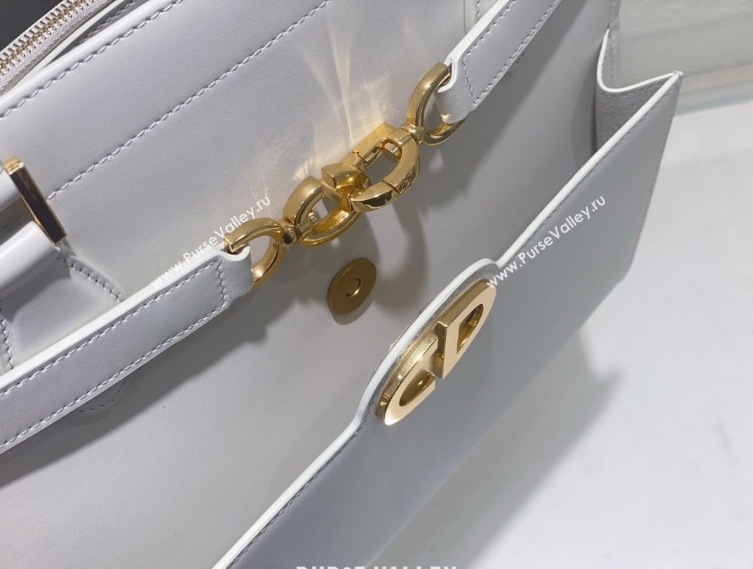 Dior CD Lock Top Hnadle Bag in Calfskin White 2023 (BF-231211011)