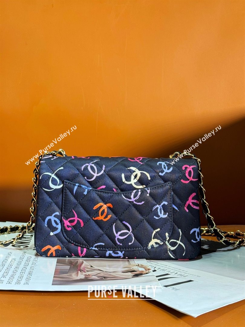 Chanel Classic 11.12 Mini Handbag in Printed Fabric A01116 Multicolor 2024 (JY-24052111)