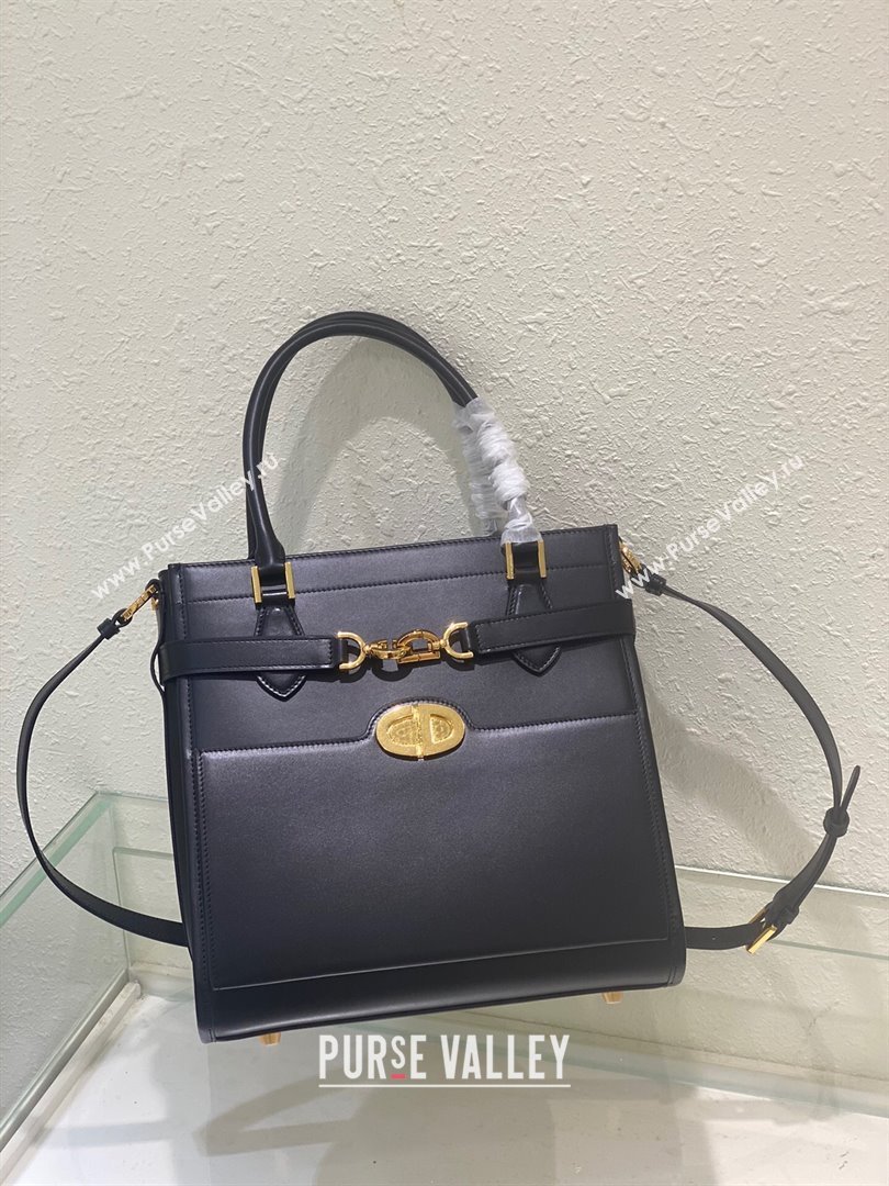 Dior CD Lock Top Hnadle Bag in Calfskin Black 2023 (BF-231211012)