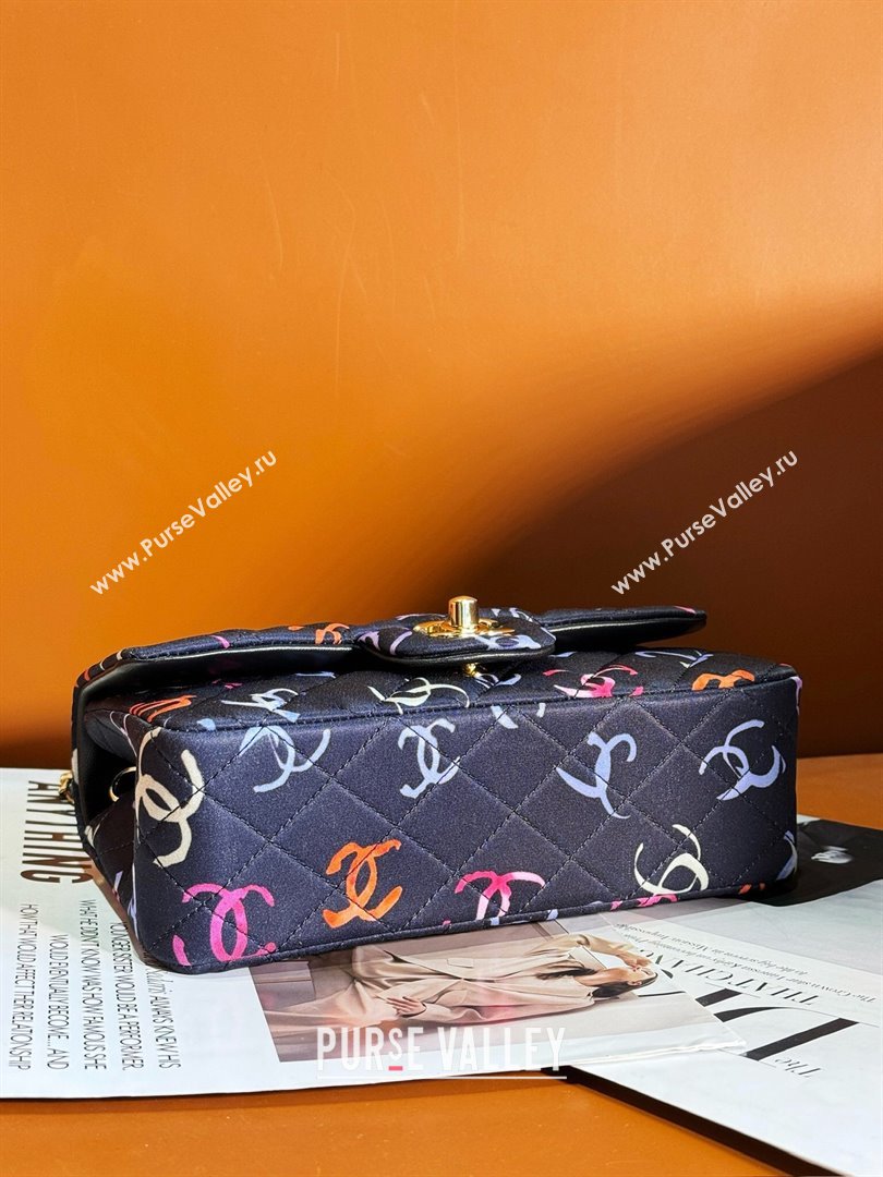 Chanel Classic 11.12 Mini Handbag in Printed Fabric A01116 Multicolor 2024 (JY-24052111)