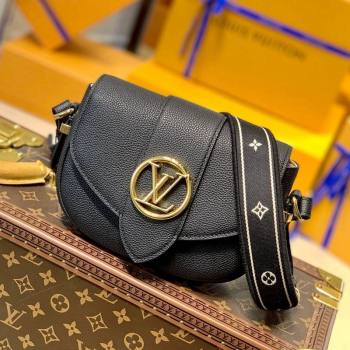 Louis Vuitton LV Pont 9 Soft PM Bag in Grained Calfskin M58727 Black 2021 (KI-21101410)