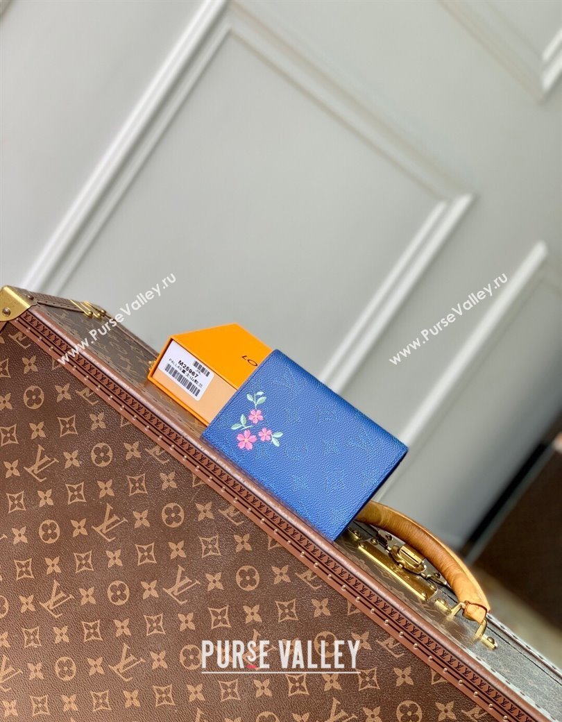Louis Vuitton Passport Cover in Printed Monogram Canvas M25967 Blue 2025 (KI-2508110014)