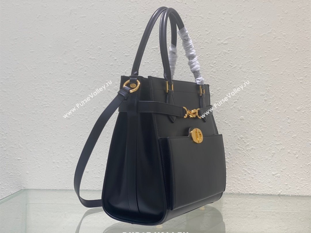 Dior CD Lock Top Hnadle Bag in Calfskin Black 2023 (BF-231211012)