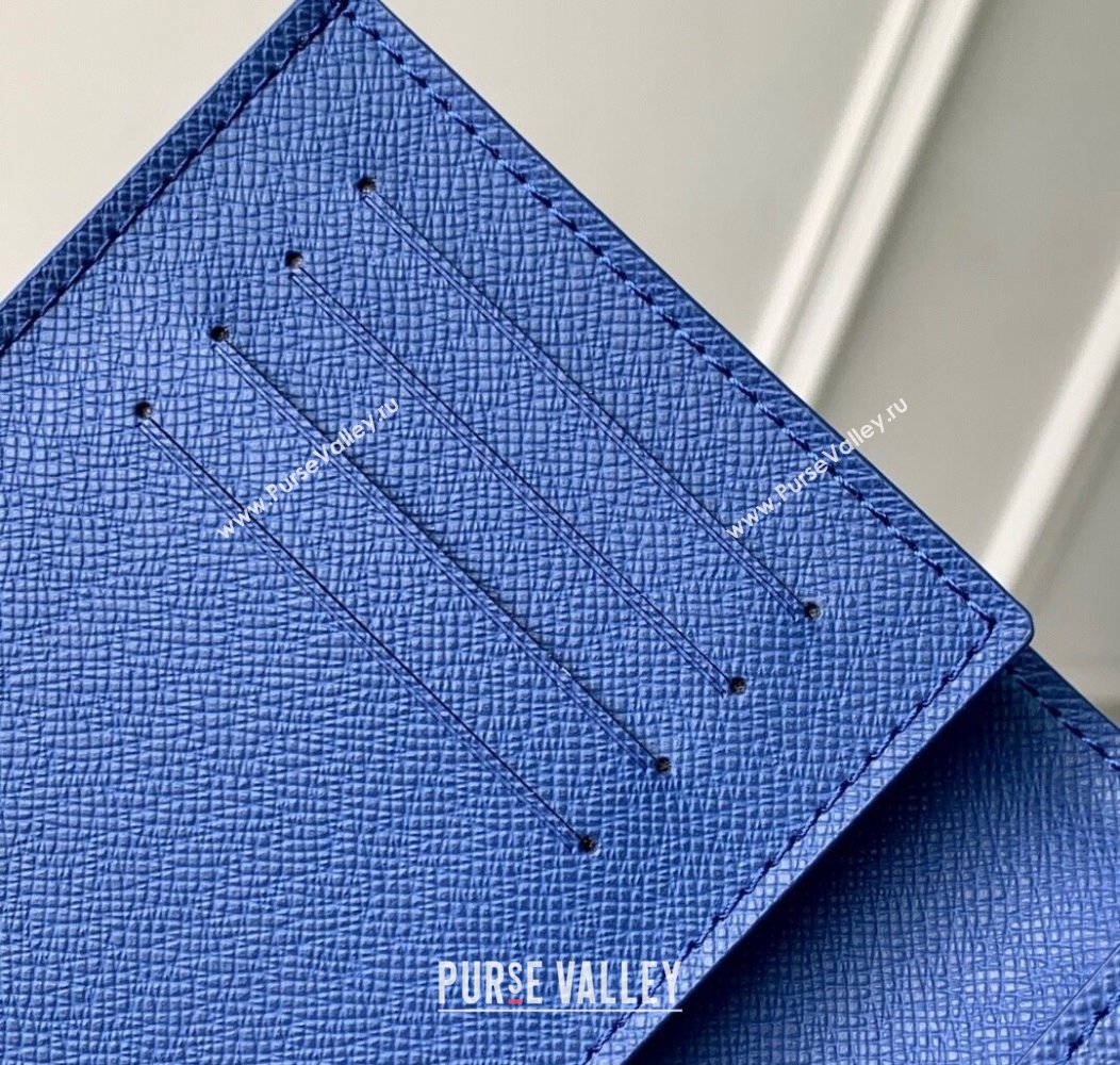 Louis Vuitton Passport Cover in Printed Monogram Canvas M25967 Blue 2025 (KI-2508110014)