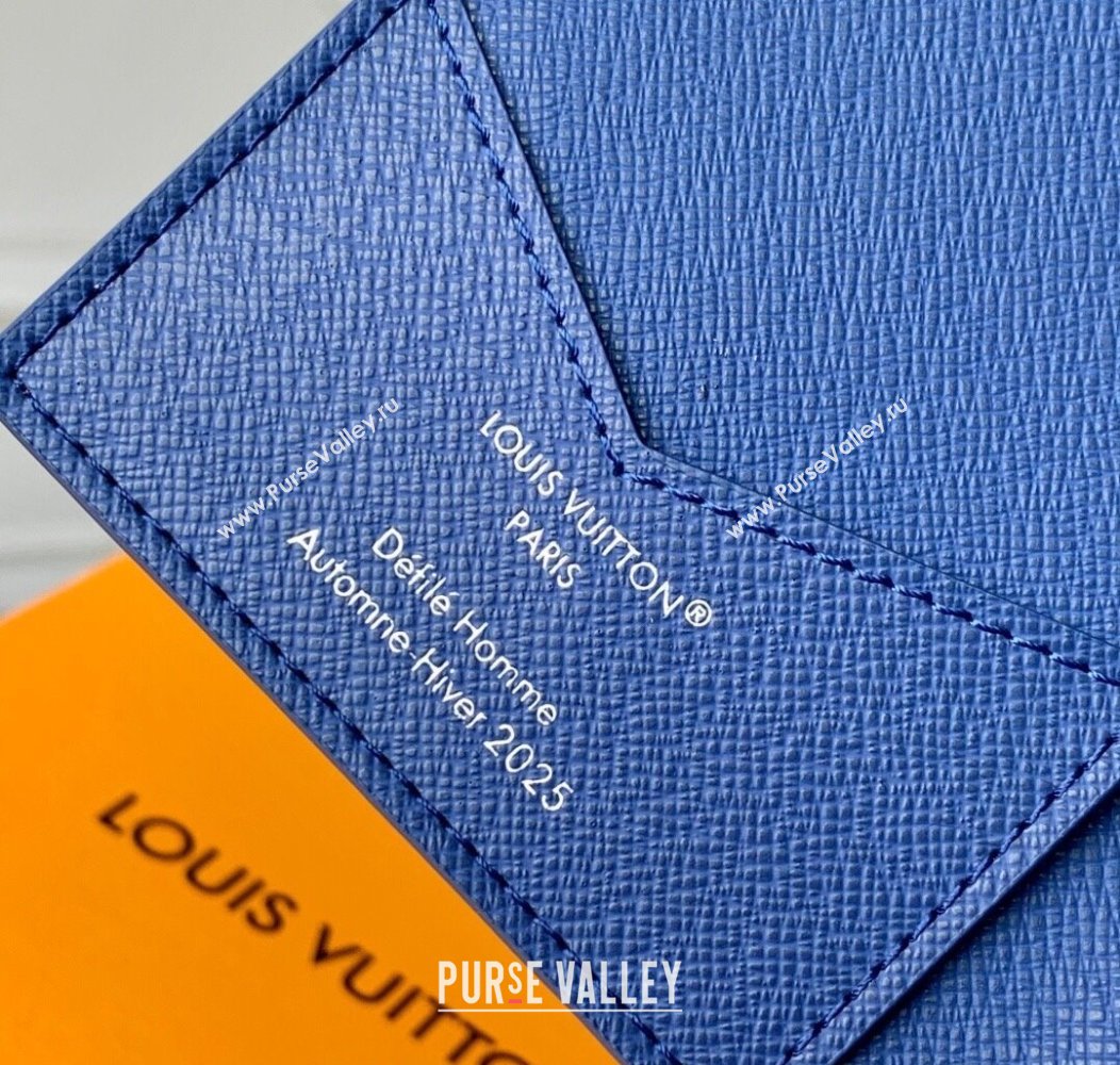 Louis Vuitton Passport Cover in Printed Monogram Canvas M25967 Blue 2025 (KI-2508110014)